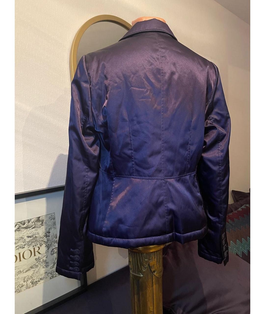 ARMANI COLLEZIONI Фиолетовая полиэстеровая куртка, фото 2