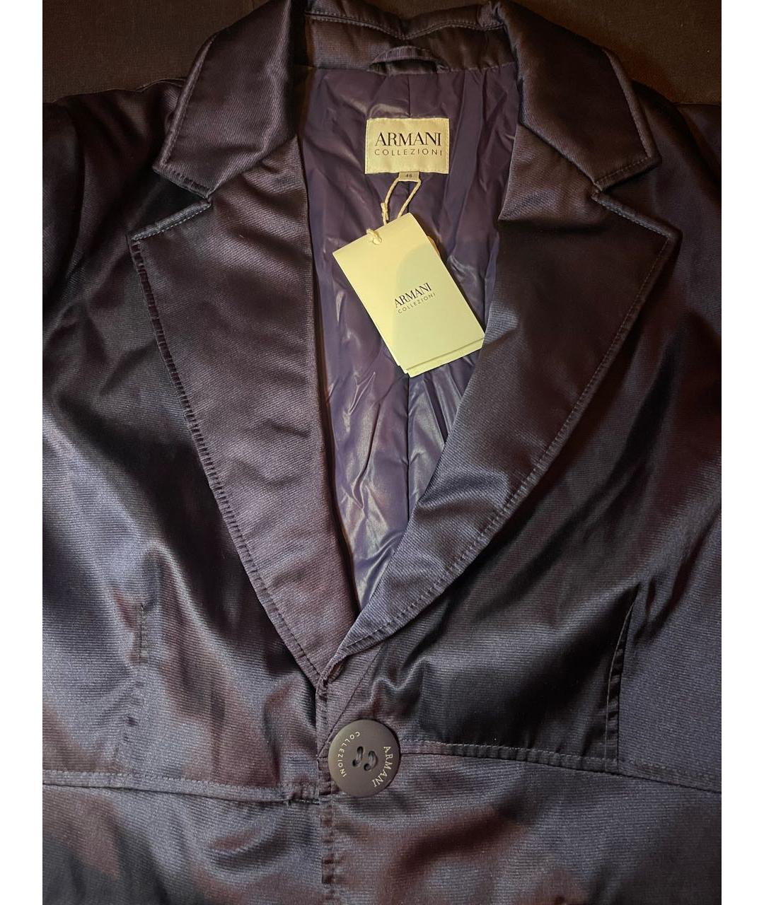 ARMANI COLLEZIONI Фиолетовая полиэстеровая куртка, фото 3