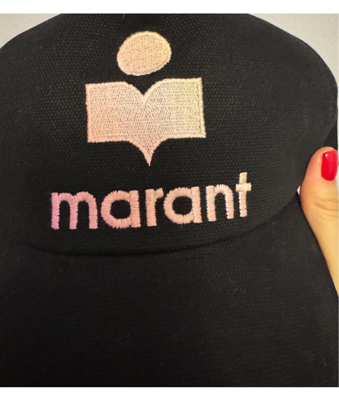ISABEL MARANT Черная хлопковая кепка, фото 4