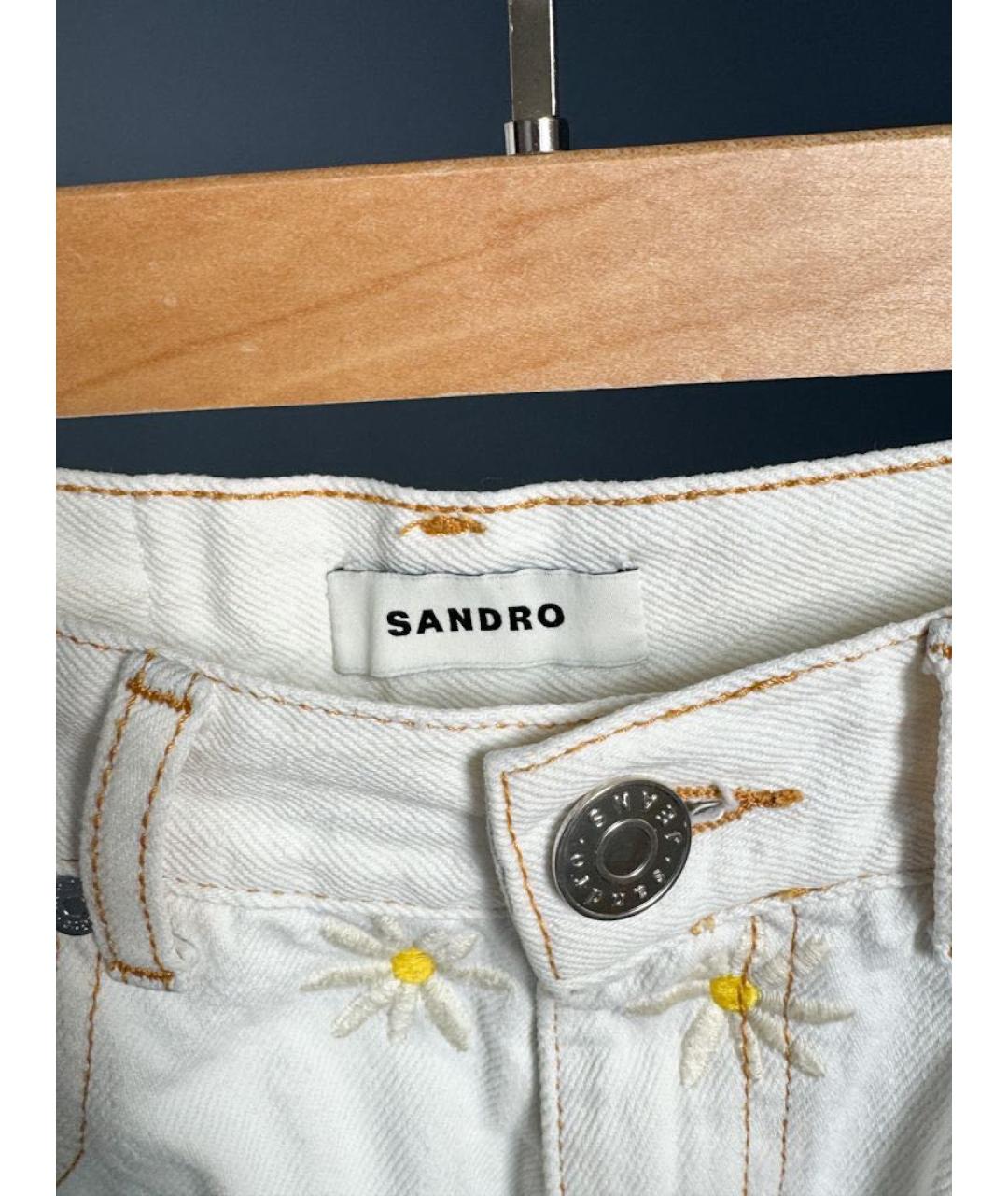 SANDRO Белые прямые джинсы, фото 4