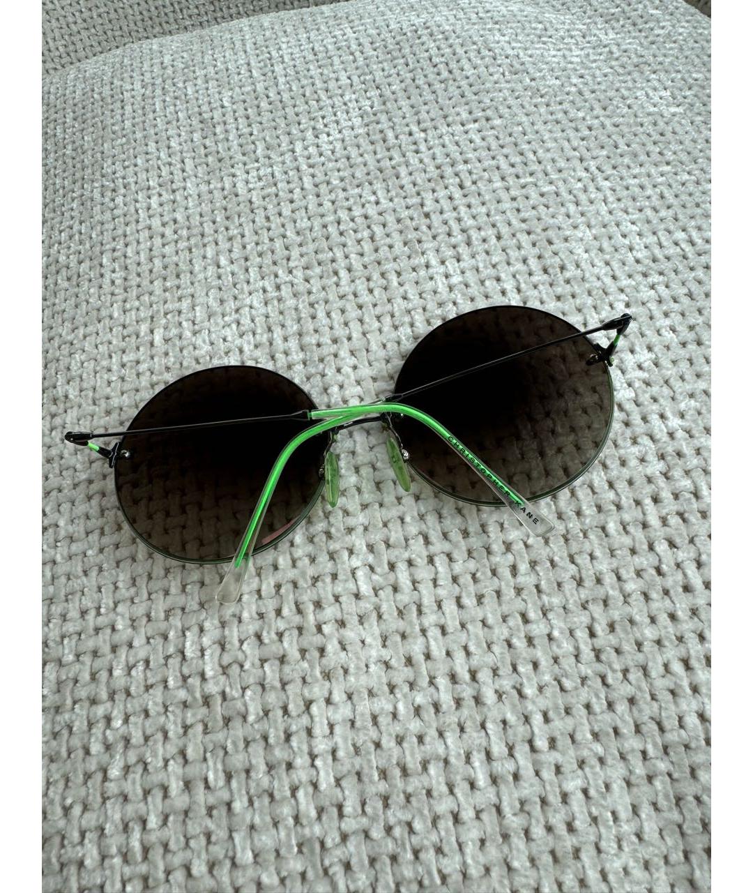 CHRISTOPHER KANE Антрацитовые пластиковые солнцезащитные очки, фото 5