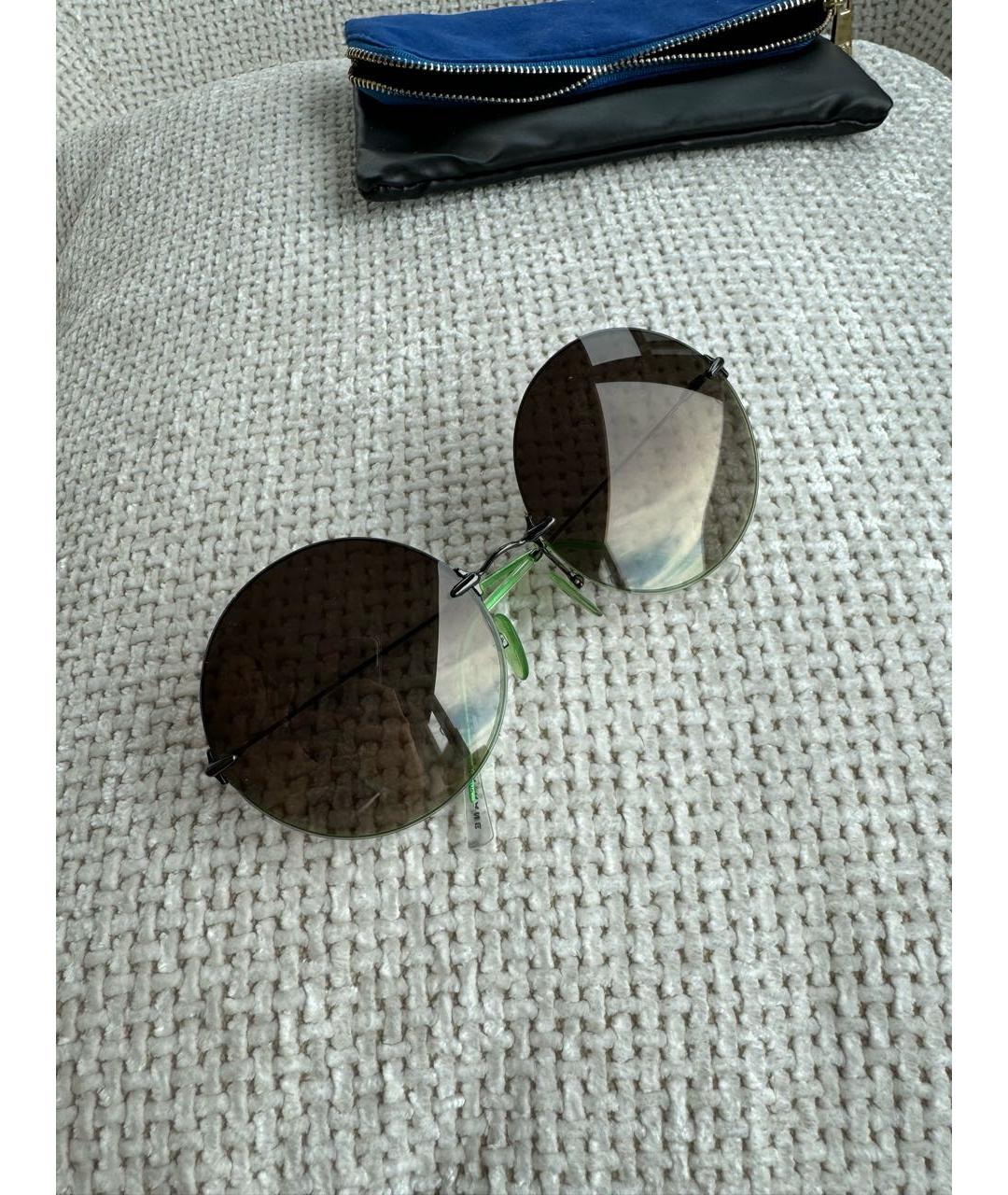 CHRISTOPHER KANE Антрацитовые пластиковые солнцезащитные очки, фото 7