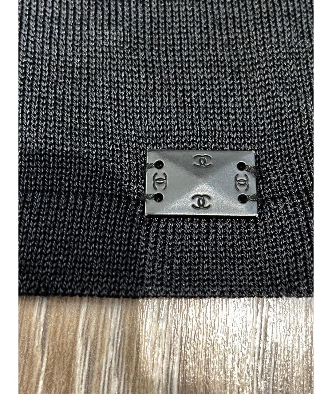 CHANEL Черный вискозный джемпер / свитер, фото 4