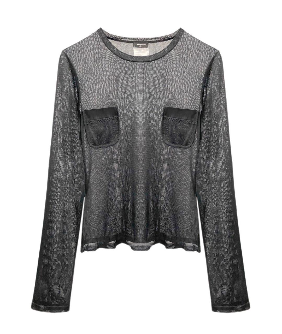 CHANEL PRE-OWNED Черный вискозный джемпер / свитер, фото 1