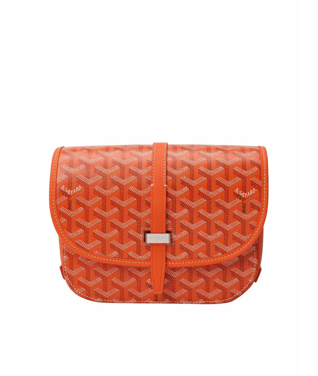 GOYARD Оранжевая кожаная барсетка, фото 1