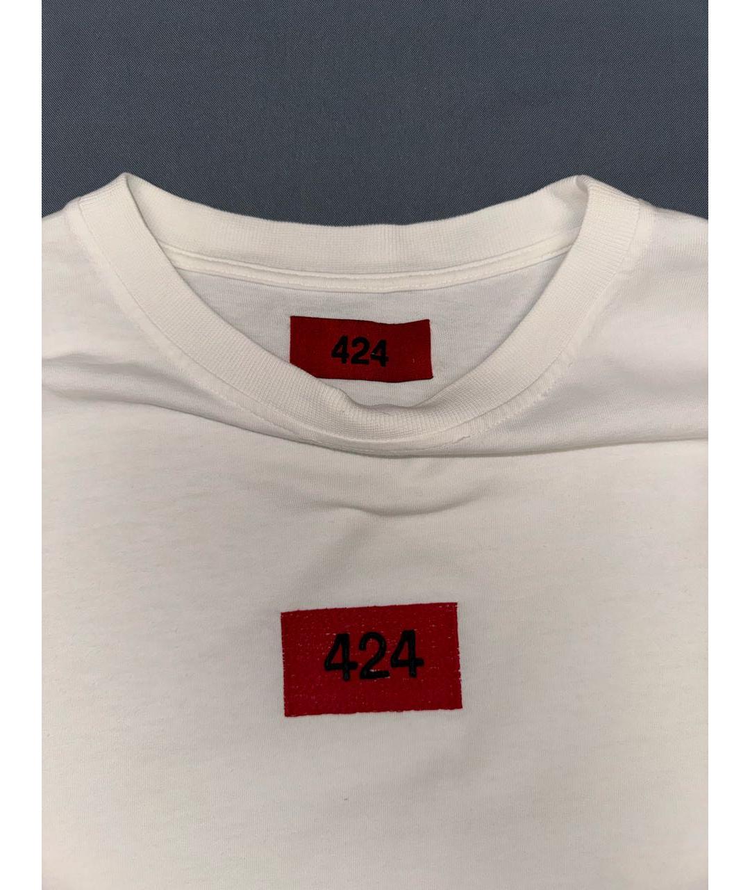 424 Белая хлопковая футболка, фото 3