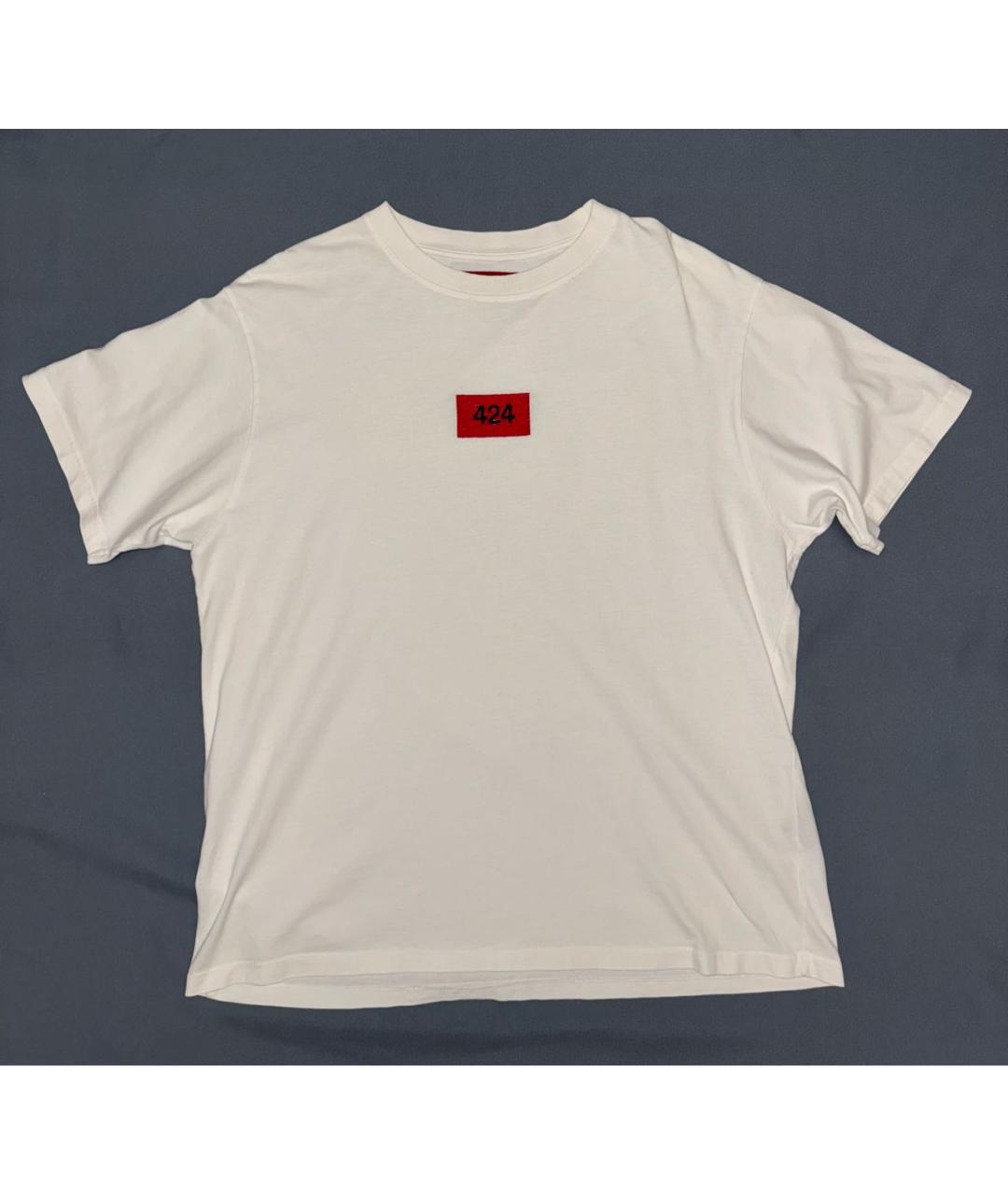 424 Белая хлопковая футболка, фото 5
