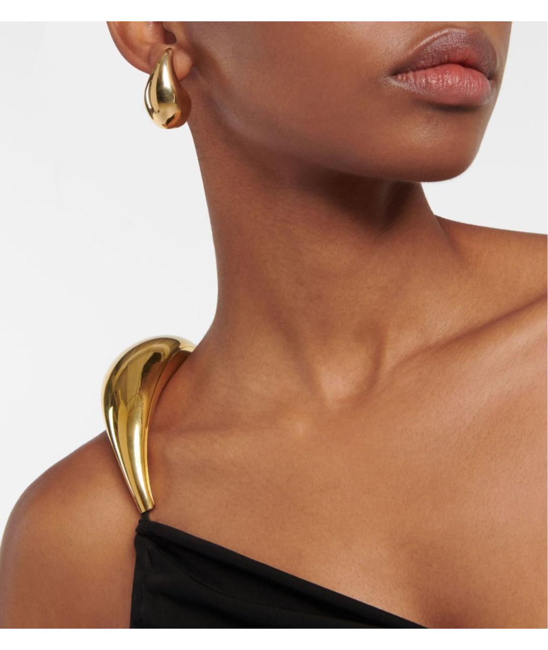 BOTTEGA VENETA Золотые серебряные серьги, фото 3