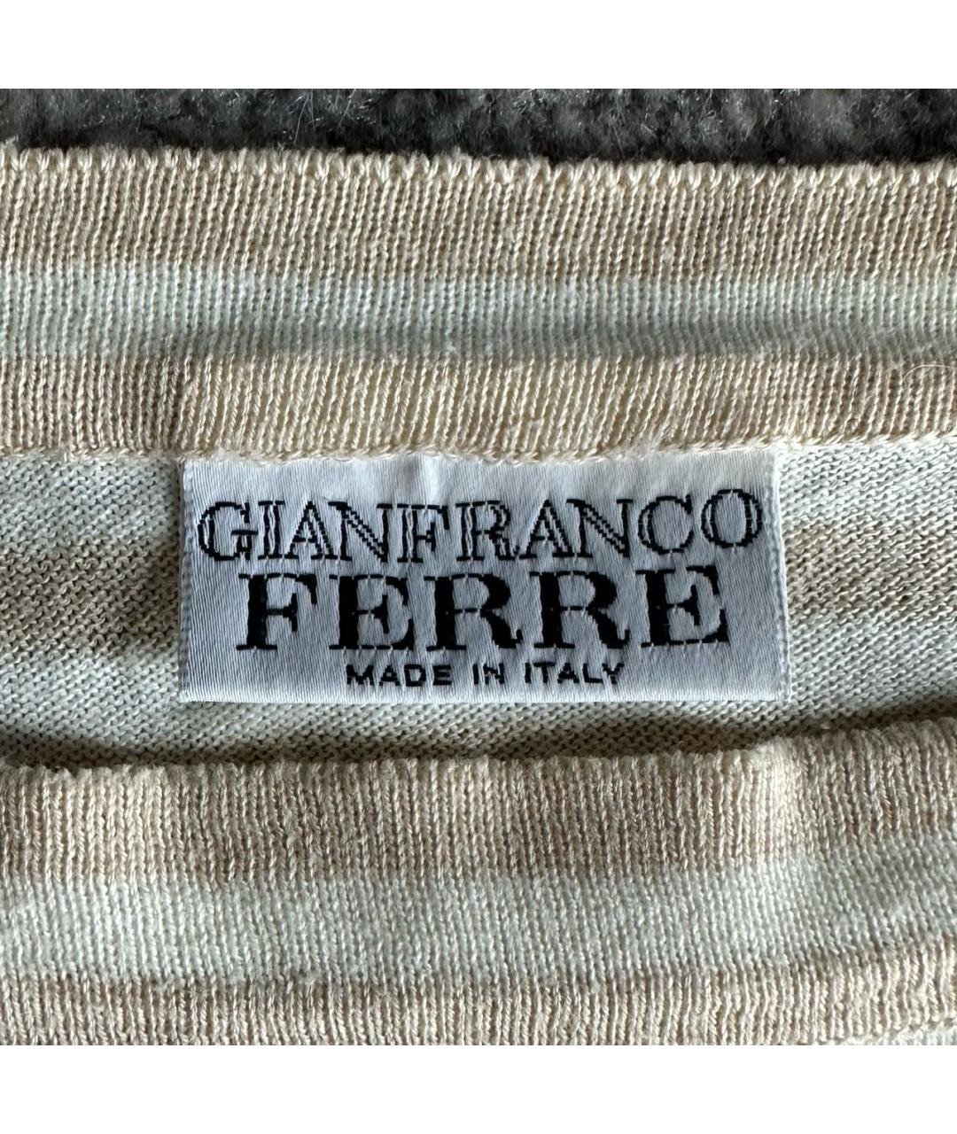 GIANFRANCO FERRE Бежевый шерстяной джемпер / свитер, фото 5