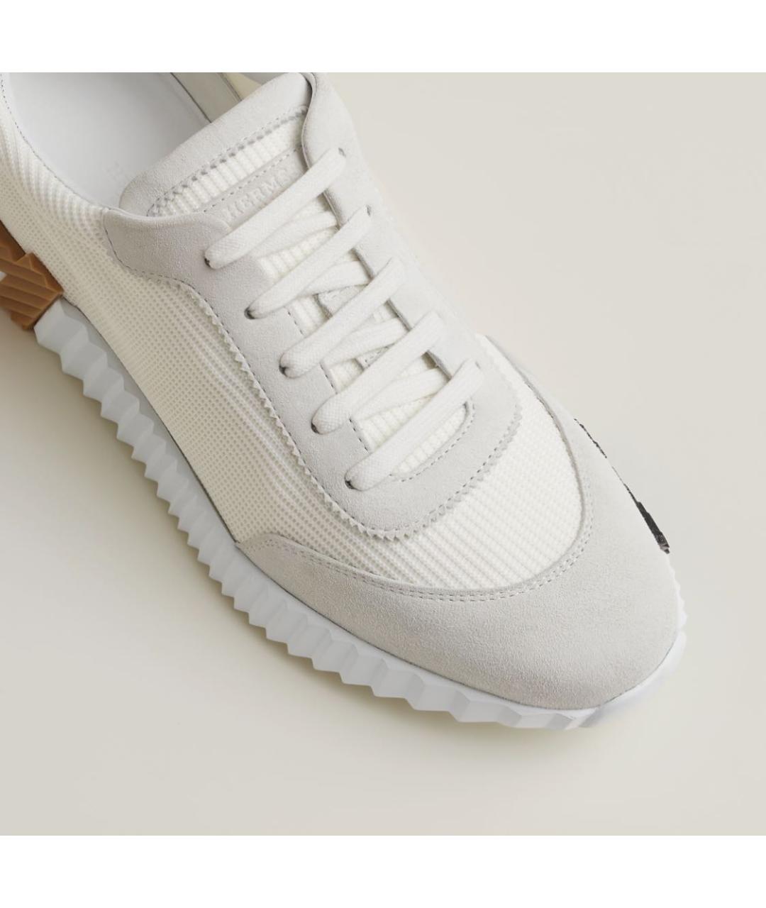 HERMES PRE-OWNED Белые текстильные кроссовки, фото 5
