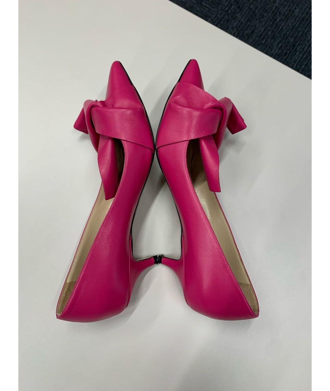 NO. 21 Розовые кожаные туфли, фото 4