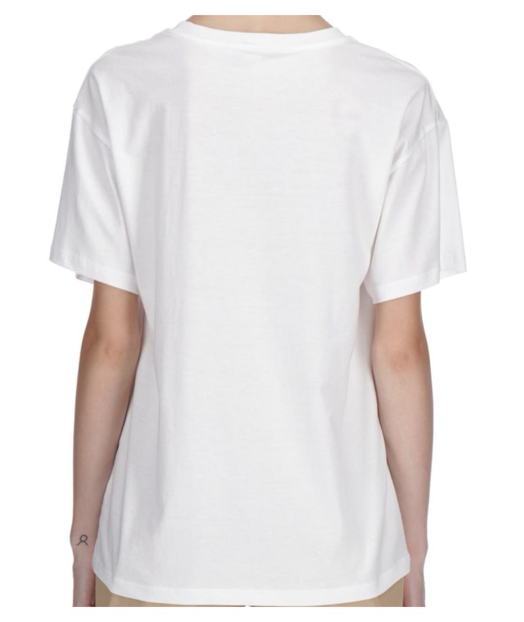 ERMANNO ERMANNO Белая хлопко-эластановая футболка, фото 2