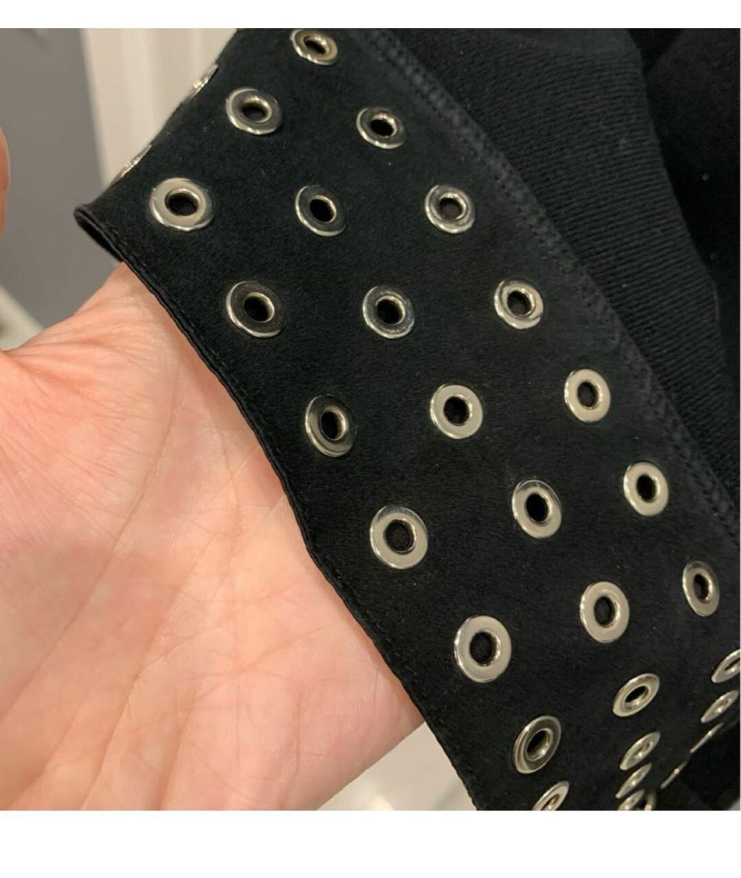 ROBERTO CAVALLI Черное хлопко-эластановое повседневное платье, фото 4