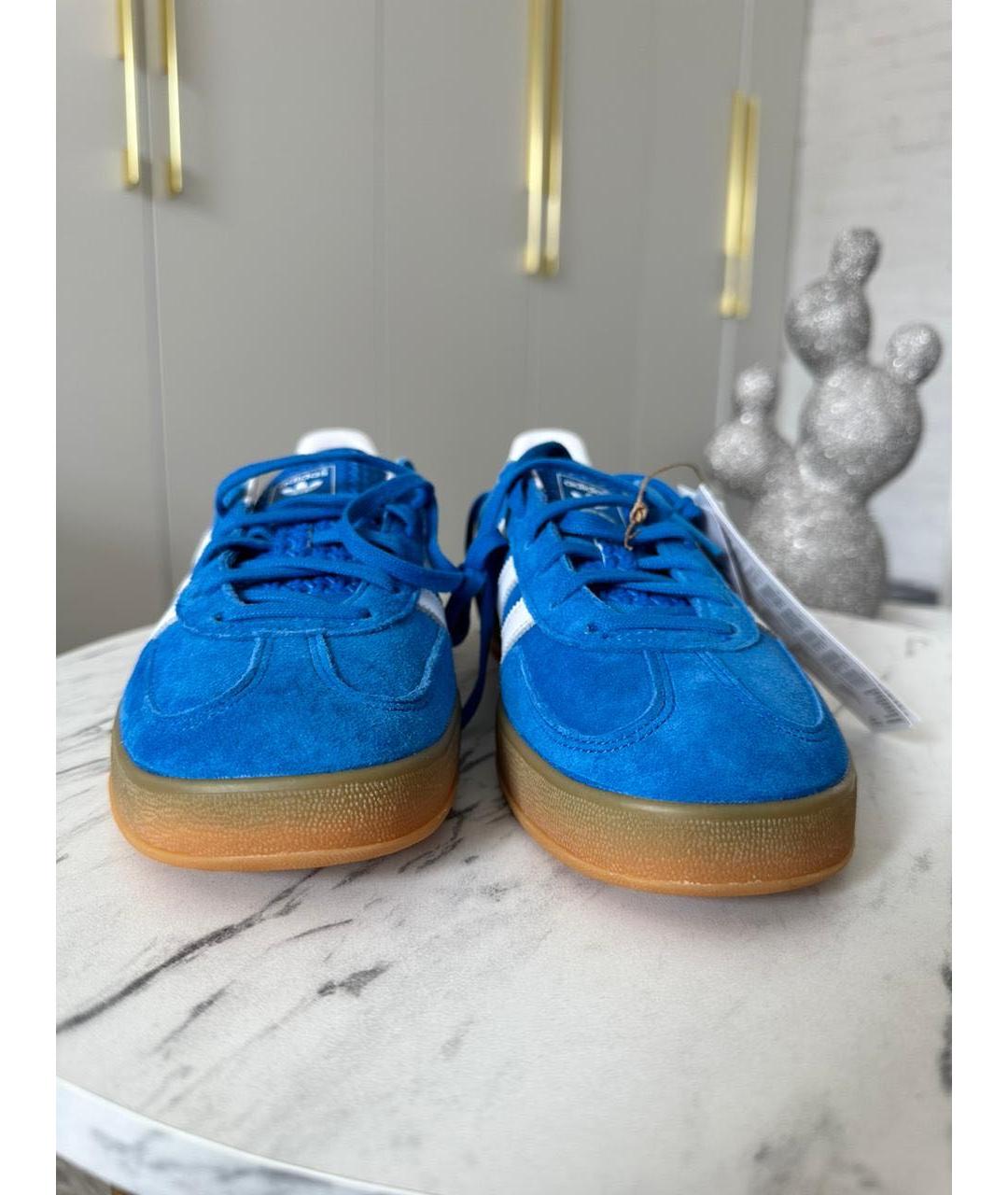 ADIDAS Синие низкие кроссовки / кеды из искусственной кожи, фото 3