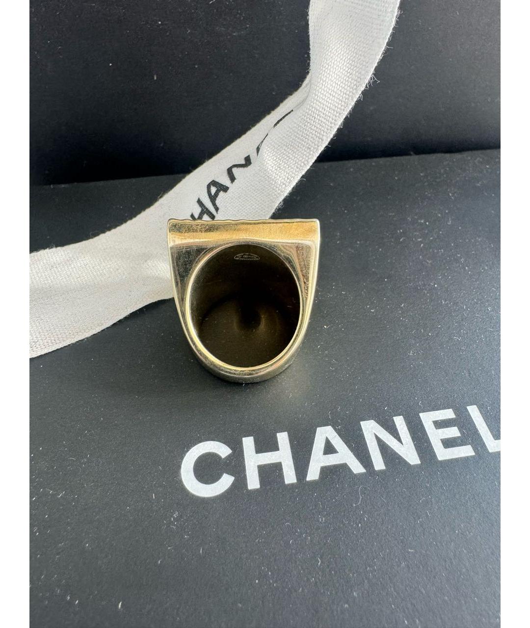 CHANEL PRE-OWNED Черное металлическое кольцо, фото 3