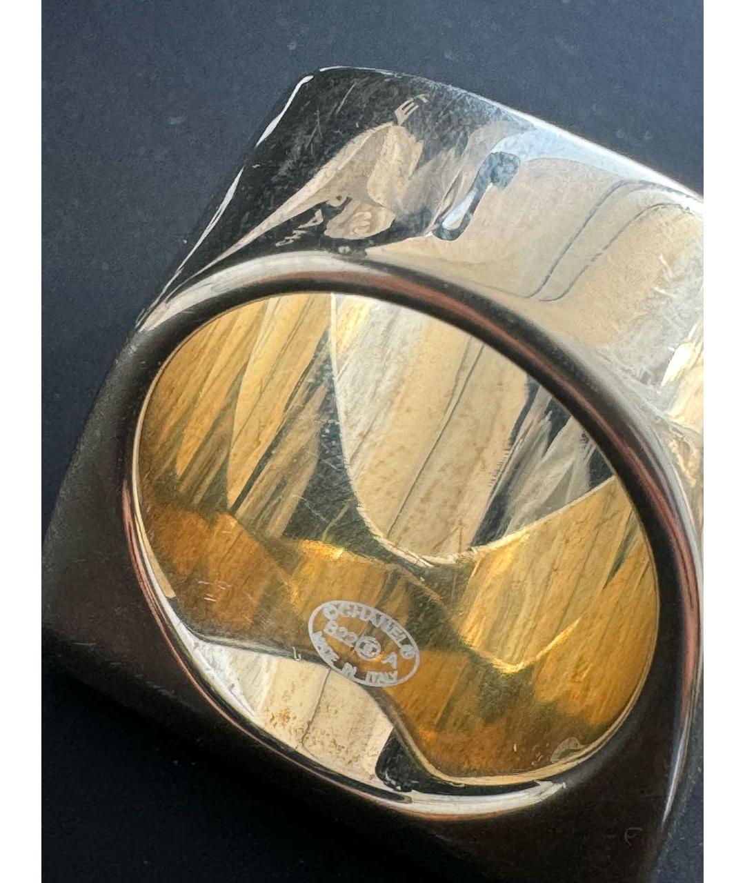 CHANEL PRE-OWNED Черное металлическое кольцо, фото 4