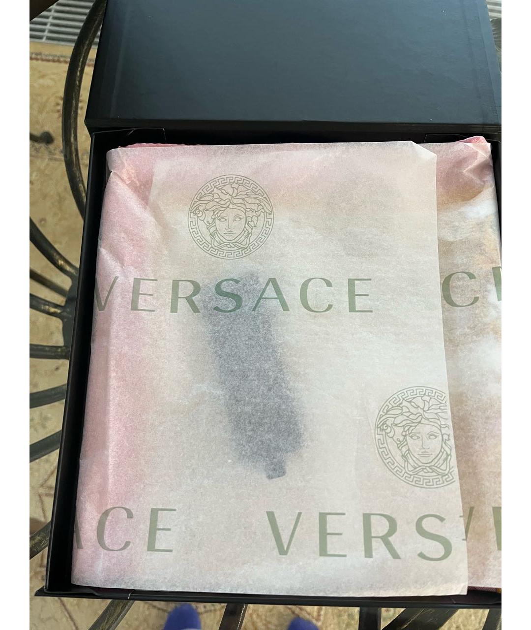 VERSACE Розовый шелковый платок, фото 4