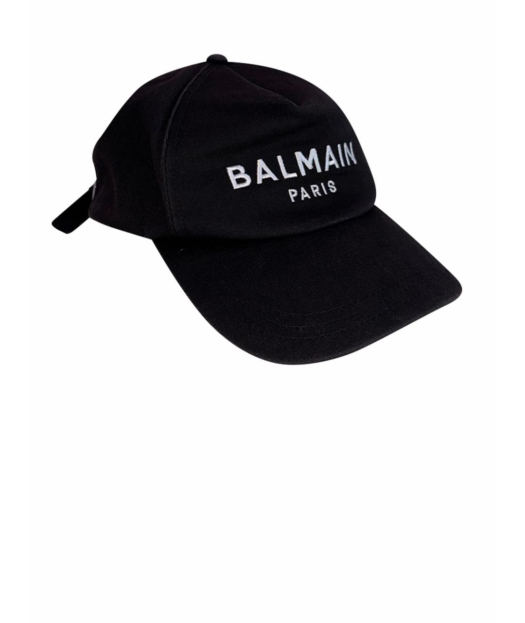 BALMAIN Черная хлопковая кепка, фото 1