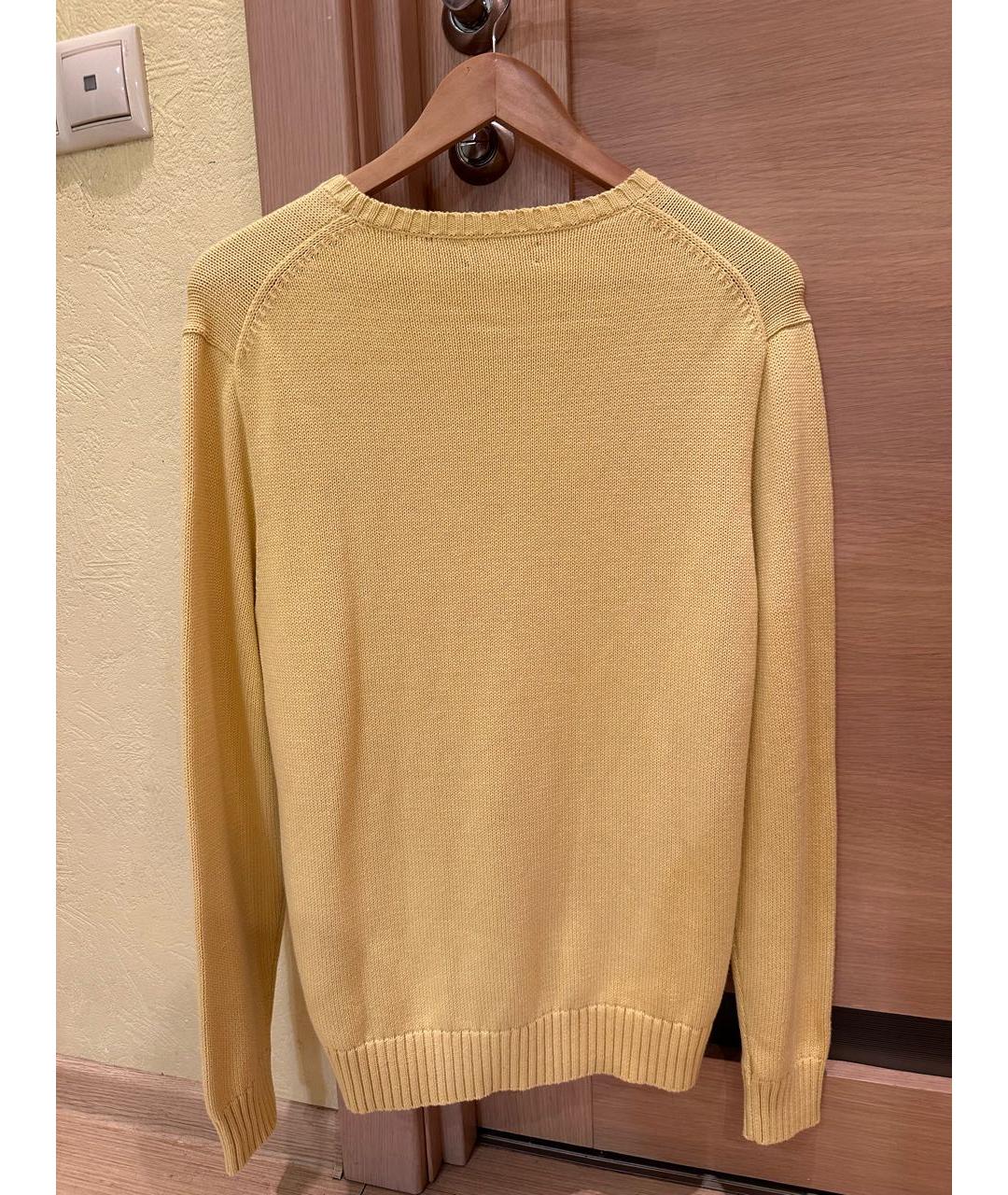 POLO RALPH LAUREN Желтый хлопковый джемпер / свитер, фото 2