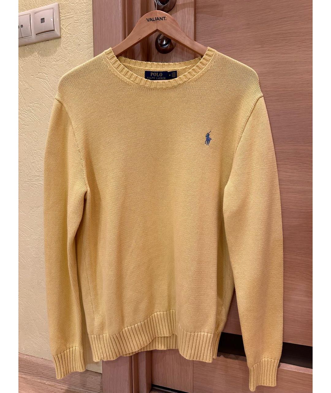 POLO RALPH LAUREN Желтый хлопковый джемпер / свитер, фото 5