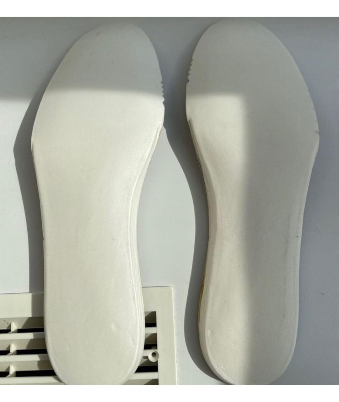 DOLCE&GABBANA Белые кожаные низкие кроссовки / кеды, фото 6
