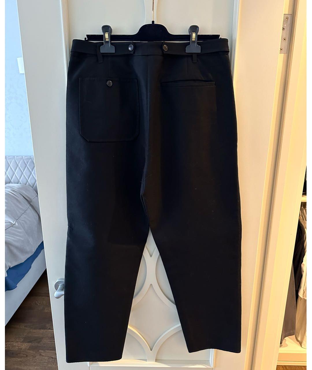 VALENTINO Черные хлопковые повседневные брюки, фото 2