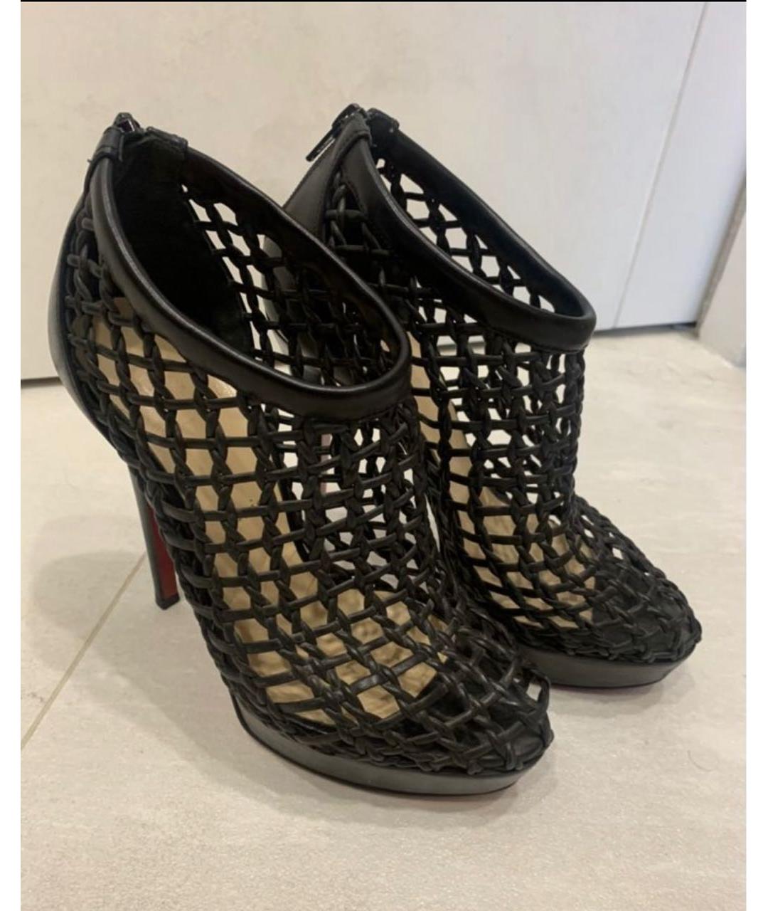 CHRISTIAN LOUBOUTIN Черные кожаные туфли, фото 7