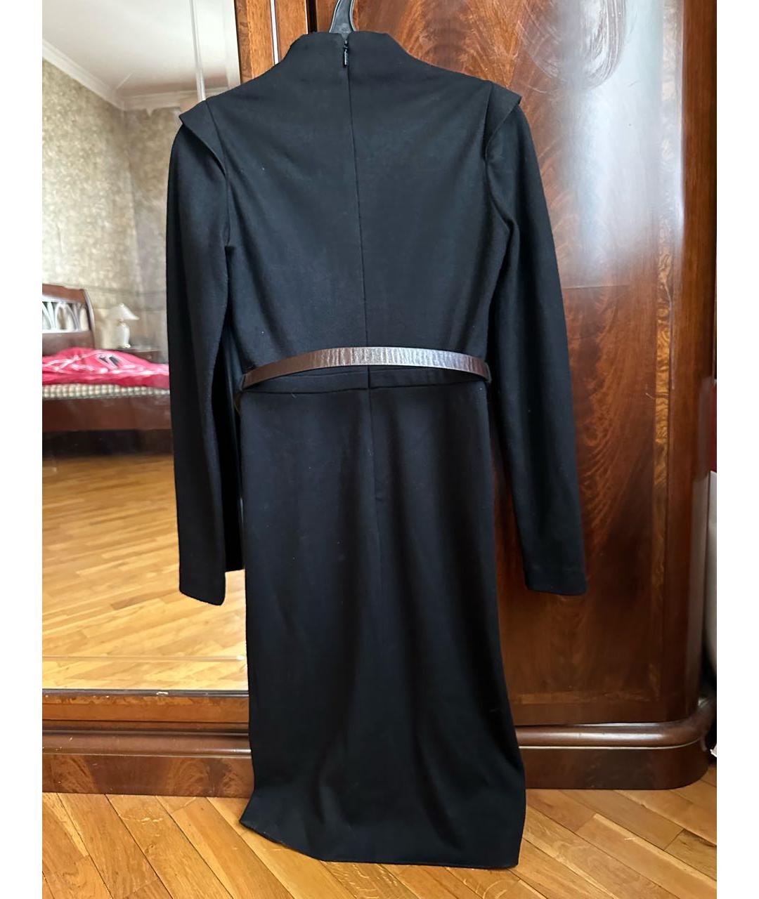 GUCCI Черное шерстяное повседневное платье, фото 2
