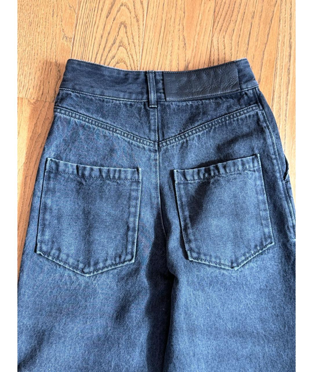 LOEWE Антрацитовые хлопковые прямые джинсы, фото 7