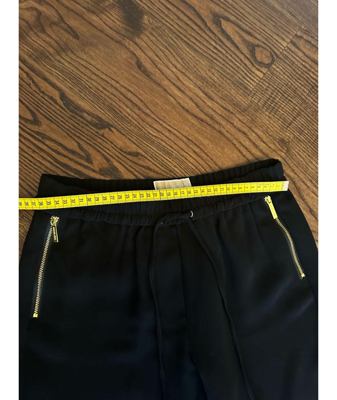 MICHAEL KORS Черные полиэстеровые брюки узкие, фото 5