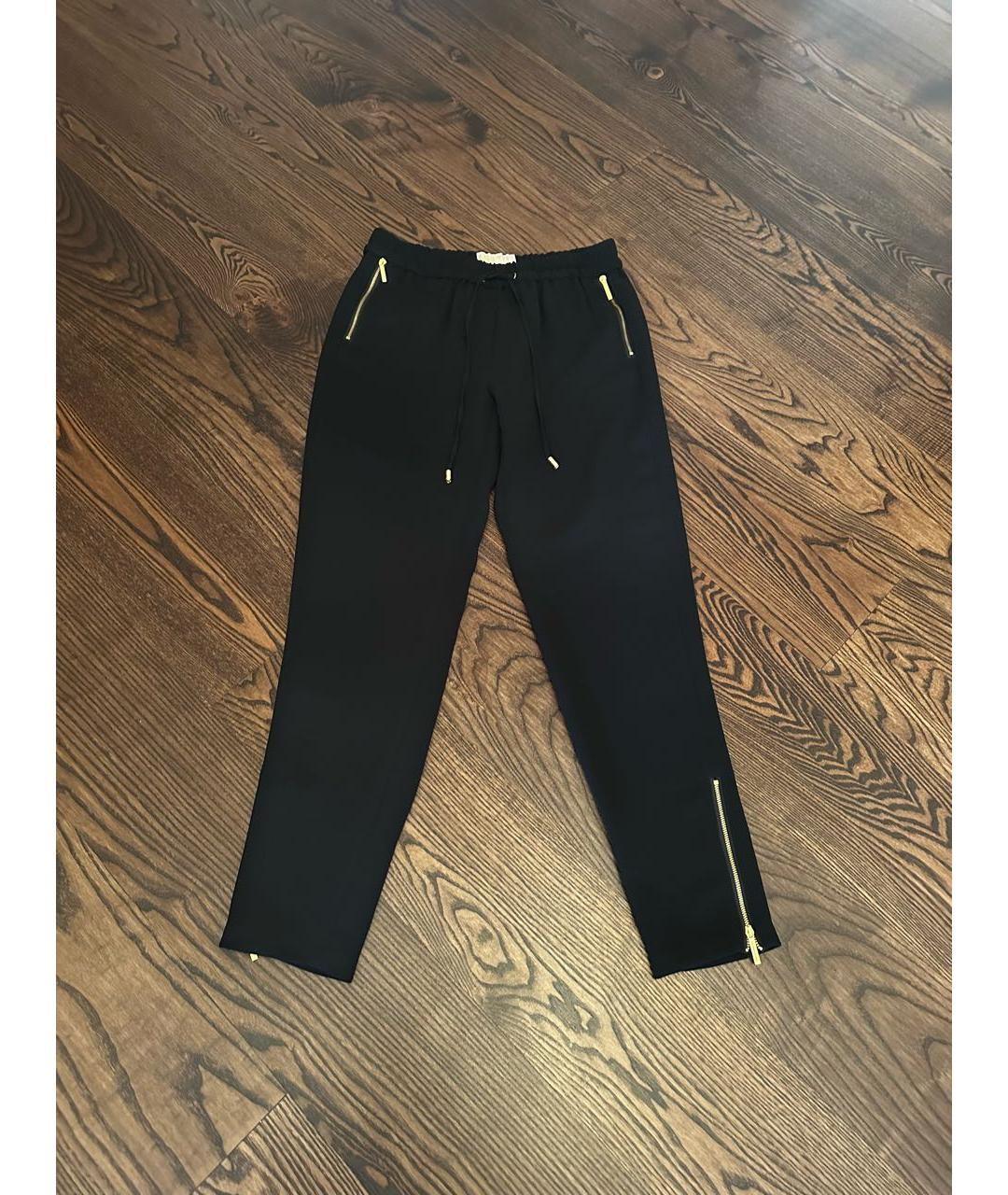 MICHAEL KORS Черные полиэстеровые брюки узкие, фото 6