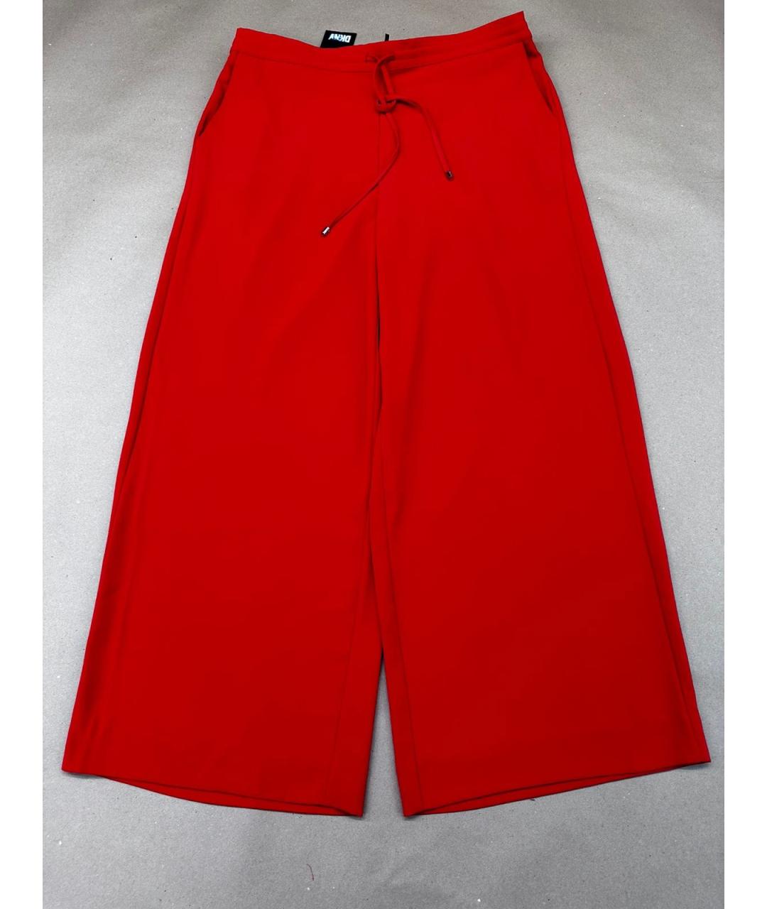 DKNY Красные полиэстеровые брюки широкие, фото 9
