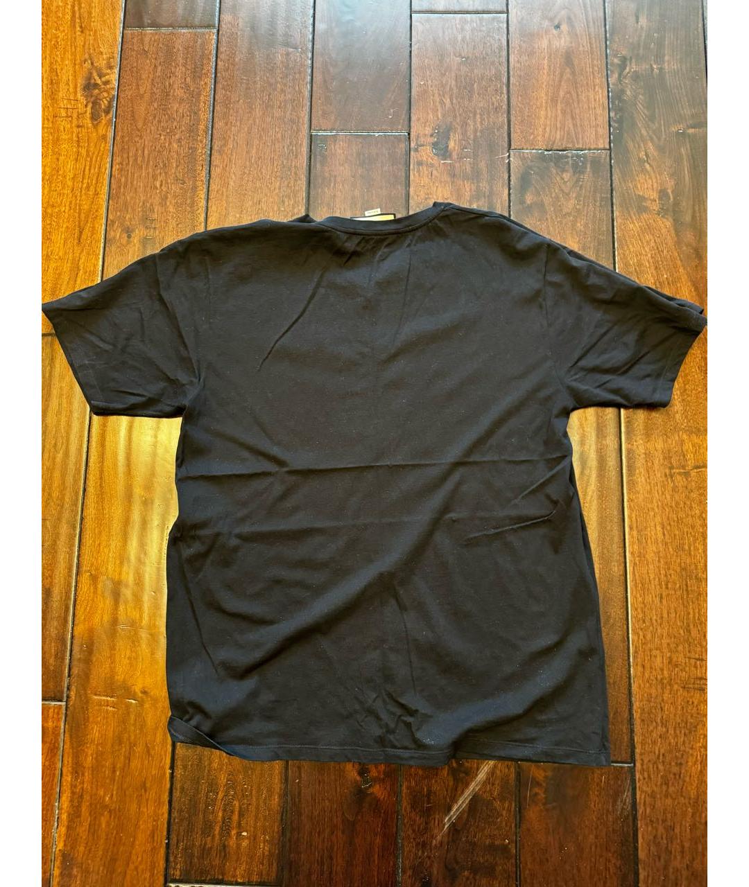 GUCCI Черная хлопковая футболка, фото 4
