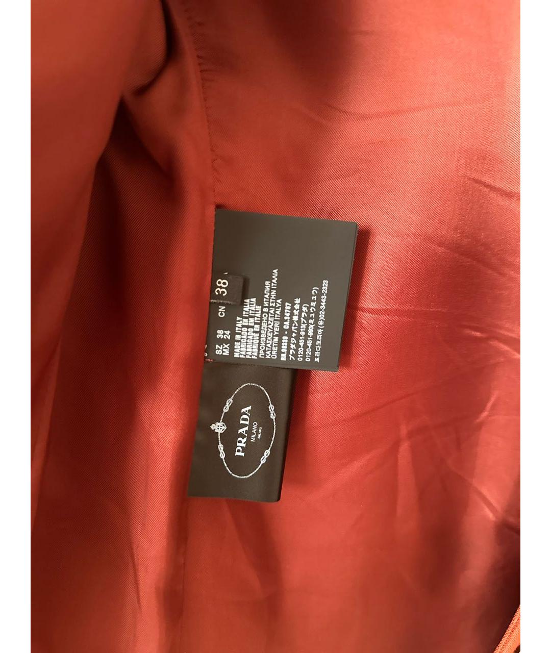 PRADA Оранжевый шерстяной жакет/пиджак, фото 8