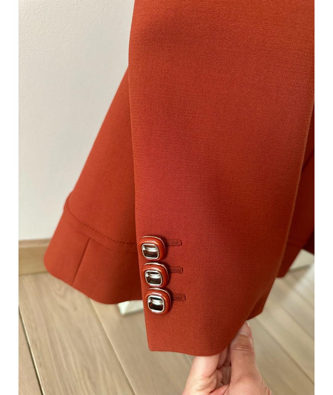 PRADA Оранжевый шерстяной жакет/пиджак, фото 6