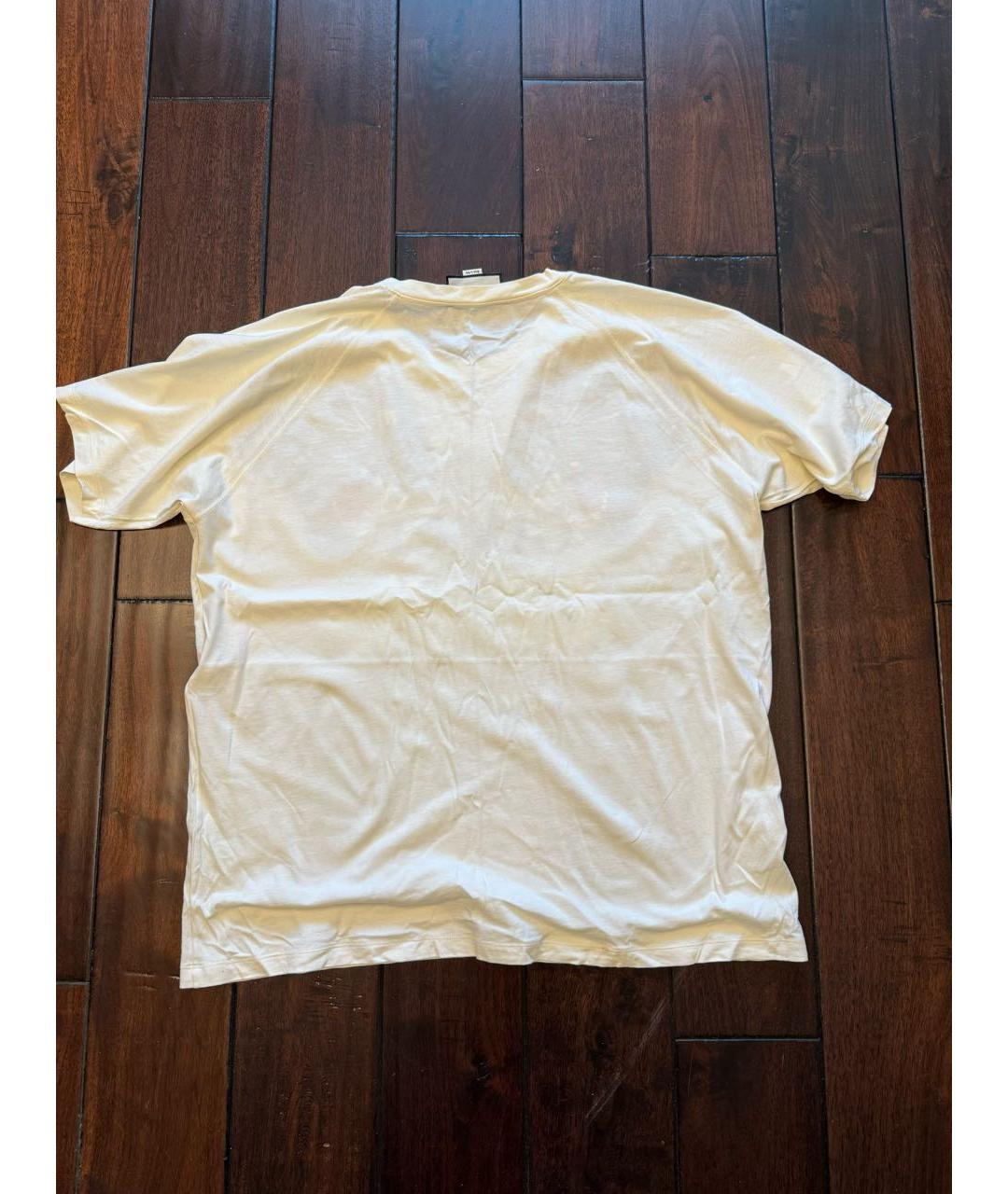 GUCCI Бежевая хлопковая футболка, фото 4