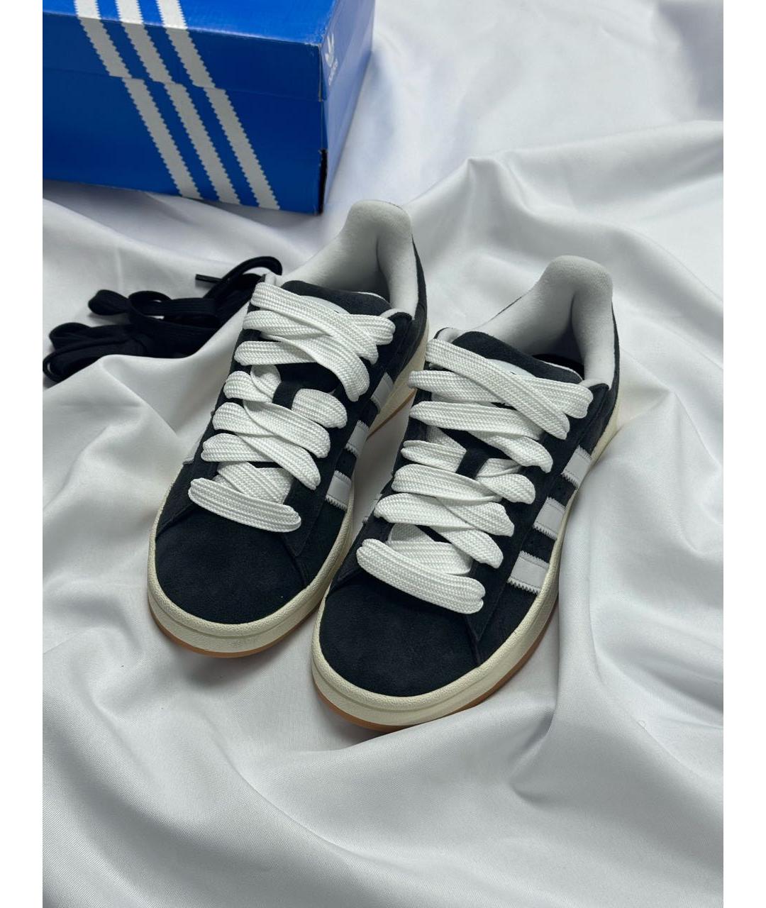 ADIDAS Черные замшевые кроссовки, фото 4