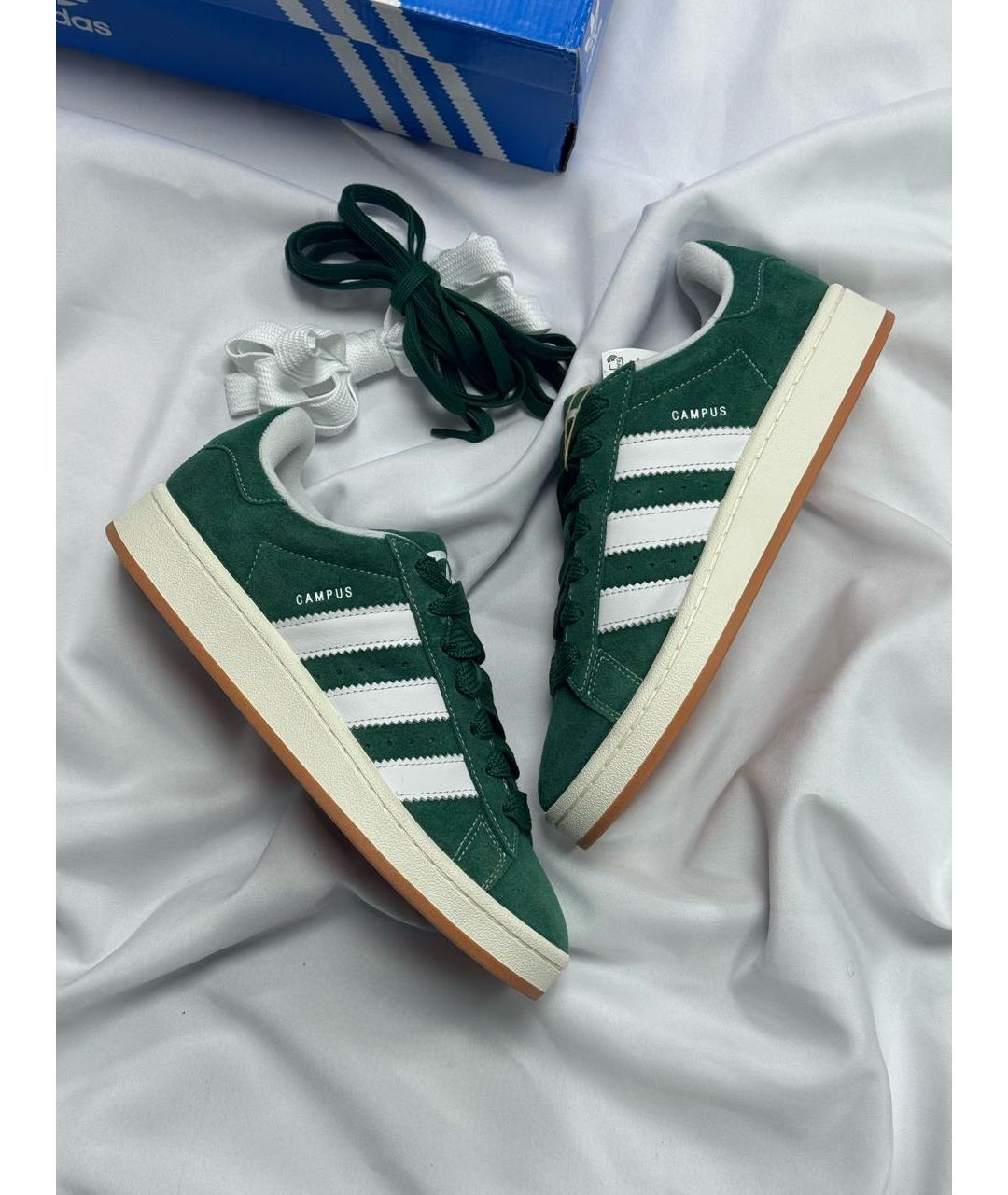 ADIDAS Зеленые замшевые кроссовки, фото 3