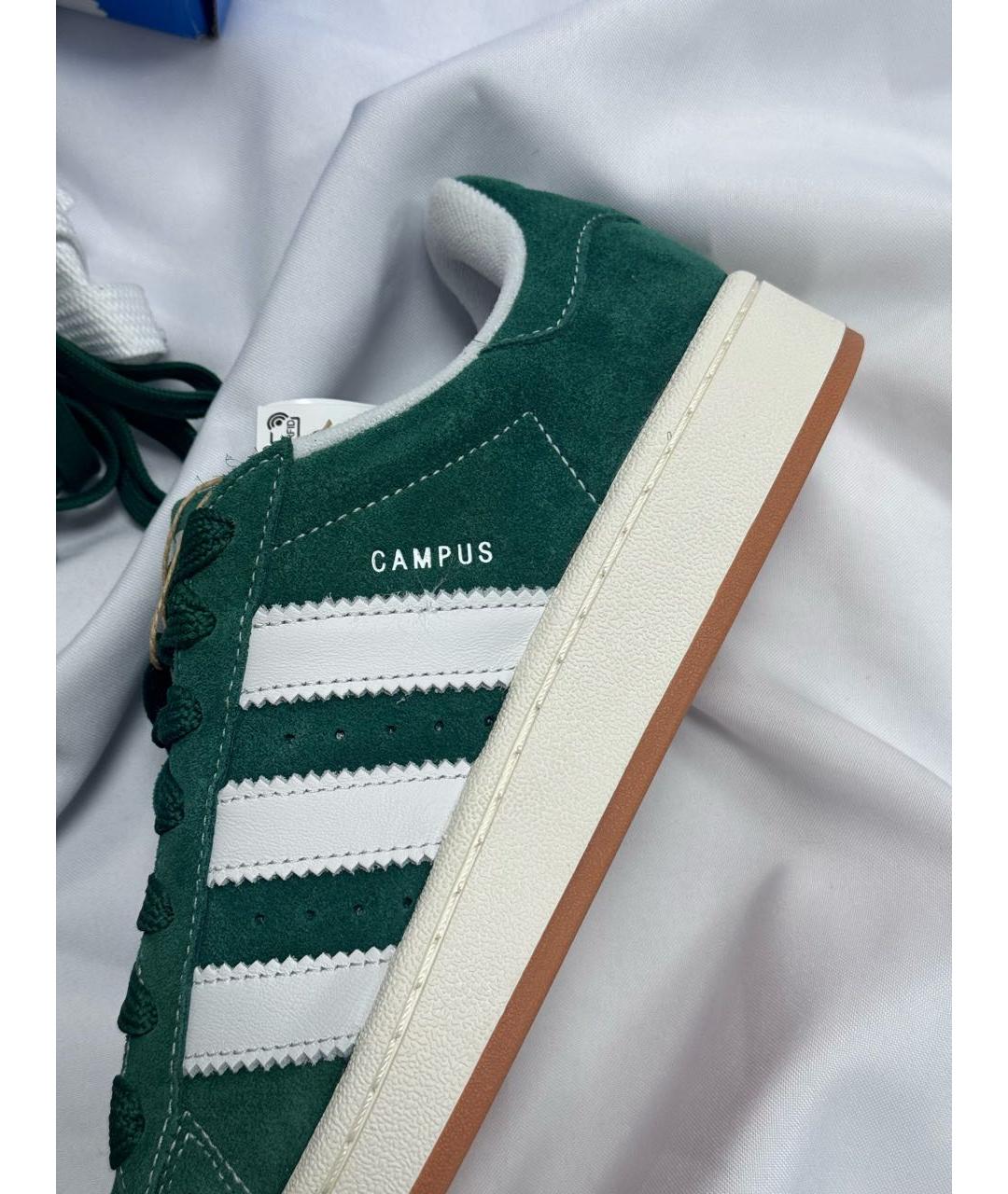 ADIDAS Зеленые замшевые кроссовки, фото 4