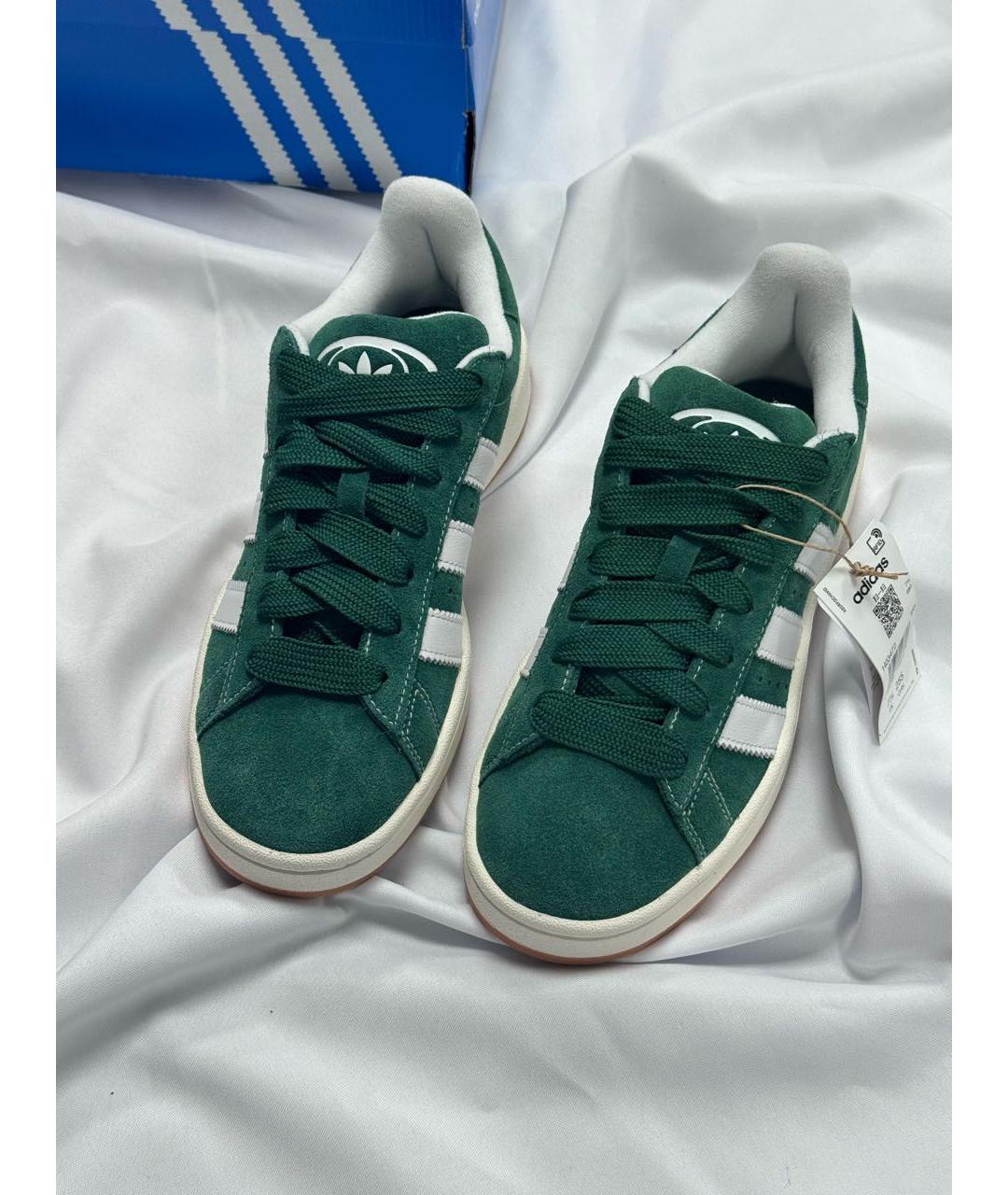 ADIDAS Зеленые замшевые кроссовки, фото 5