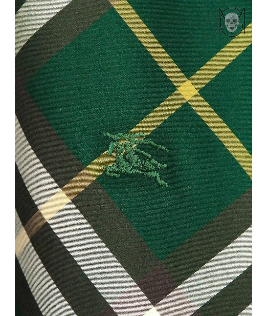 BURBERRY Зеленая хлопковая кэжуал рубашка, фото 7