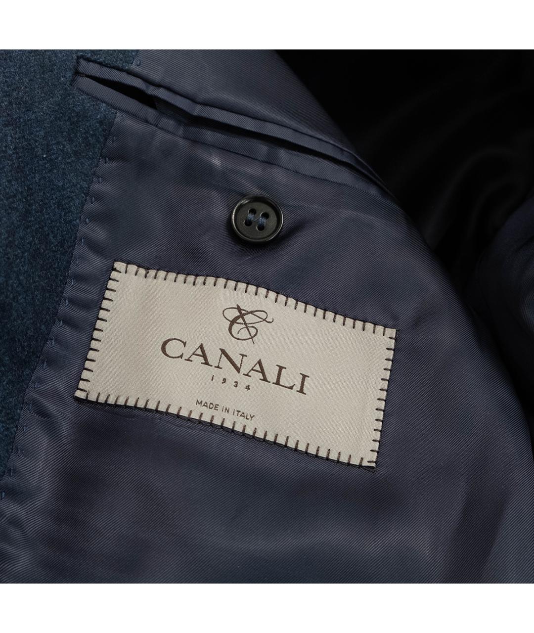 CANALI Темно-синий шерстяной пиджак, фото 6