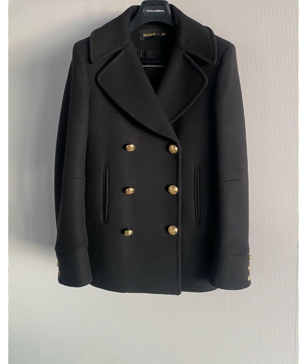 BALMAIN Черное шерстяное пальто, фото 9