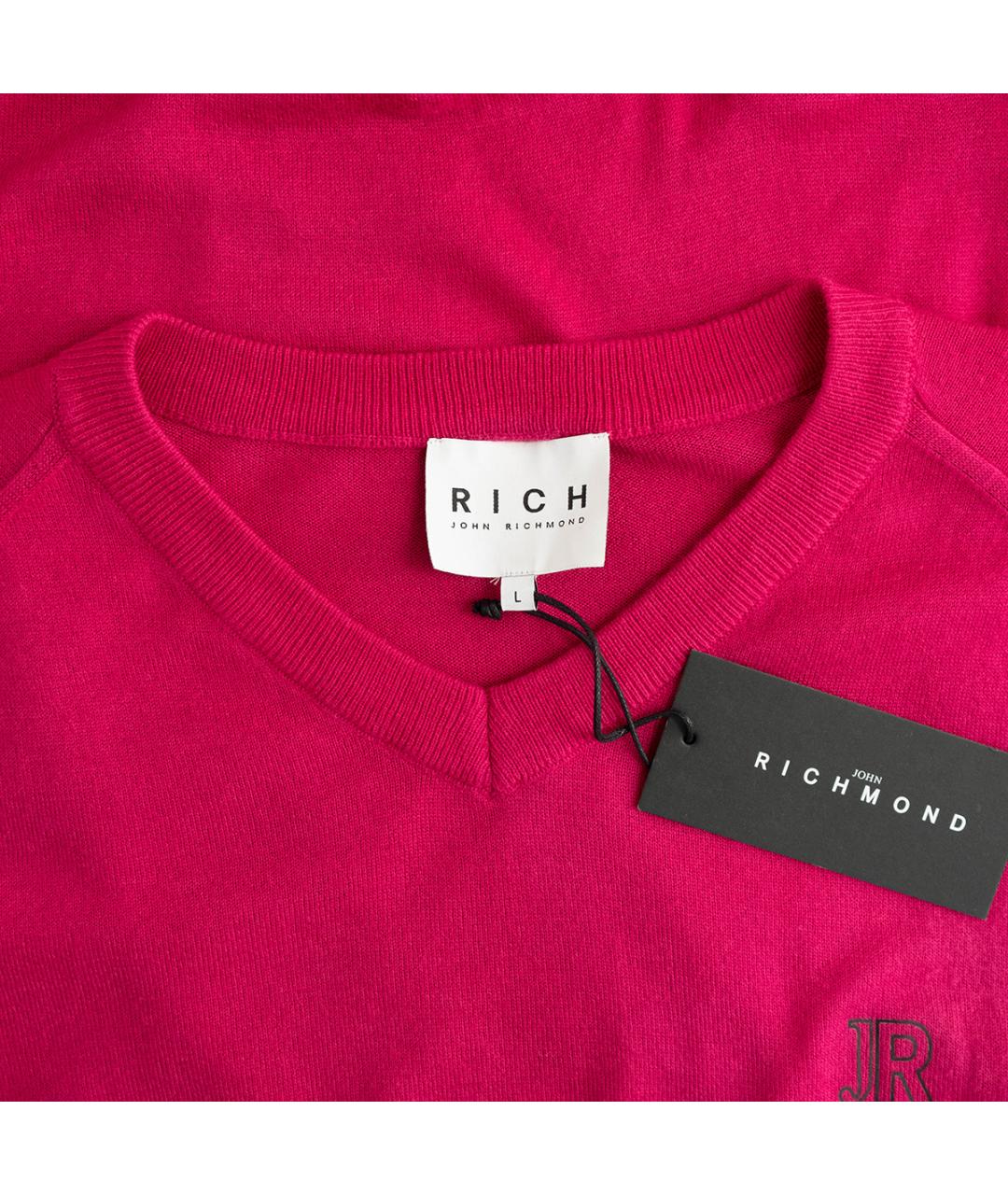 JOHN RICHMOND Розовый шерстяной джемпер / свитер, фото 3