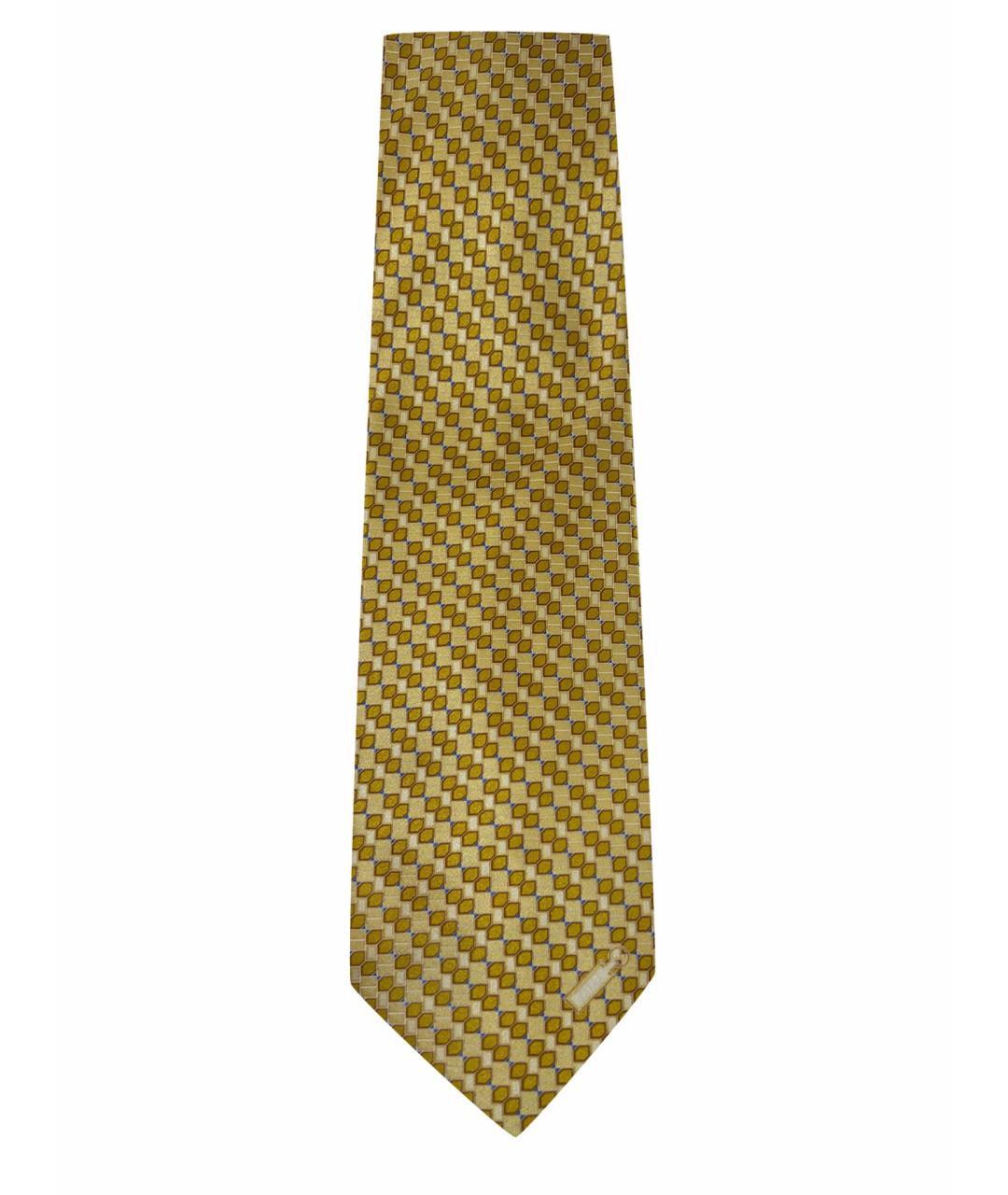 ZILLI Желтый шелковый галстук, фото 1