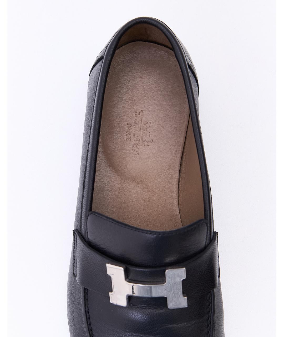 HERMES PRE-OWNED Черные кожаные туфли, фото 5