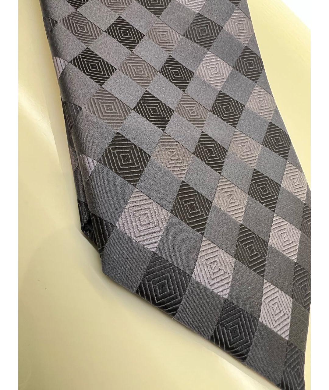 ZILLI Антрацитовый шелковый галстук, фото 4