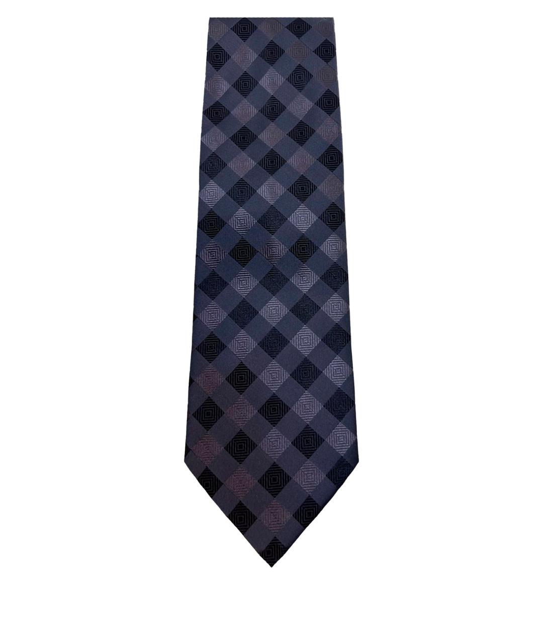 ZILLI Антрацитовый шелковый галстук, фото 1