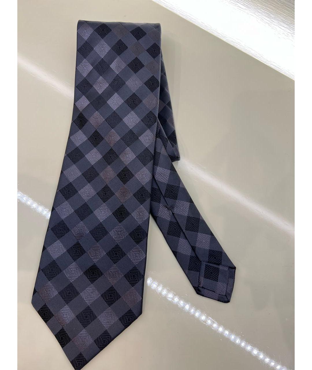ZILLI Антрацитовый шелковый галстук, фото 2