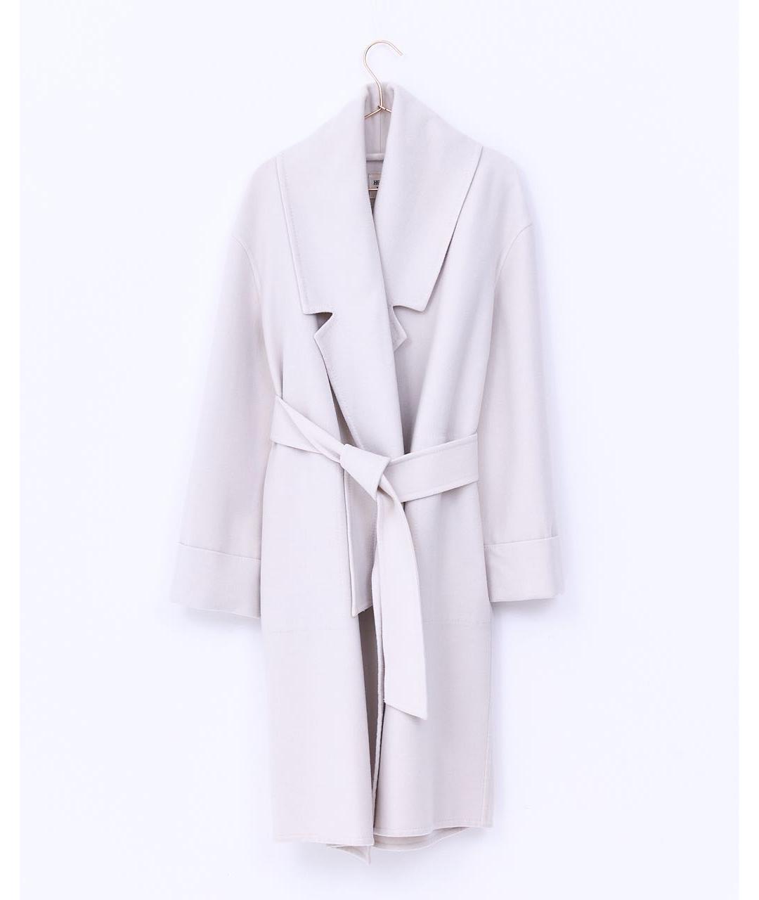HERMES PRE-OWNED Белое кашемировое пальто, фото 5